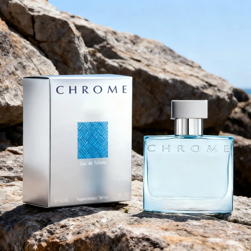 Inodoro Azzaro Cromo Eaude, Colonia Acuática Fresca-Cítricos, Leñoso, Fragancia Almizcle Foto 3 de 4