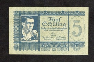 5 Schilling von 1945 in XF Erhaltung!