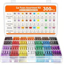 300Pcs Car Fuse Assortment Kit, 160 Mini Blade Fuses Automotive  90 Standard