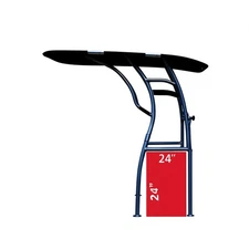 UPGRADED Dolphin Pro3 Heavy Duty T Top Black  for Center Console With Side Door