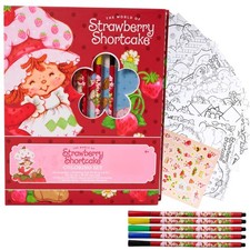 Strawberry Shortcake Coloring Book for Adults and Kids, Black and White Sheet...