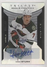 2019 Trilogy Rookie Premieres Level 2 Silver Foil /199 Nico Sturm #84 Auto ez4