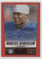 2014 Panini Hot Rookies Rookie Signatures Red 25/75 Marcus Roberson Auto wd9