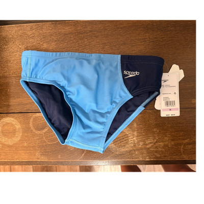 Speedo Eco Endurance Men s Swim Briefs Bottom Size 32 Blue/Navy Colorblock