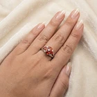Velvety Sunset Pink Sapphire 2.50Ct 925 Sterling Silver Handmade Floral Rings