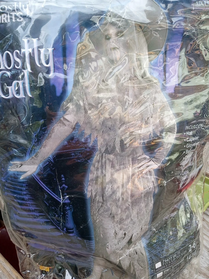 Fantasia de Halloween Ghostly Gal tamanho XL 16-18 nova nunca usada/completa - Imagem 3 de 4