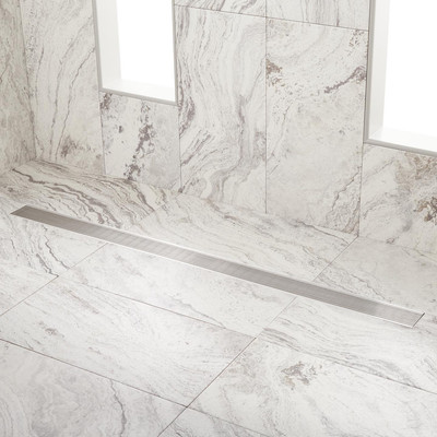 #ad #ad Carmen SH439034SS Tile In shower Drain Brushed Stainless Steel 48quot; $59.99