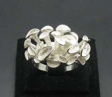 Echte Sterling Silber extravaganten Ring punziert solide 925 handgefertigt