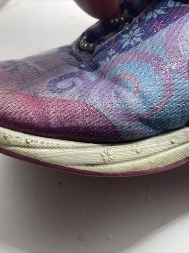 Disney Girls Size 8 Sneakers Athletic Tennis Shoes Frozen Pink Purple Blue - Picture 20 of 22