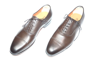 NEW SANTONI Dress Leather Shoes  SIZE Eu 41 Uk 7 Us 8 (24R)