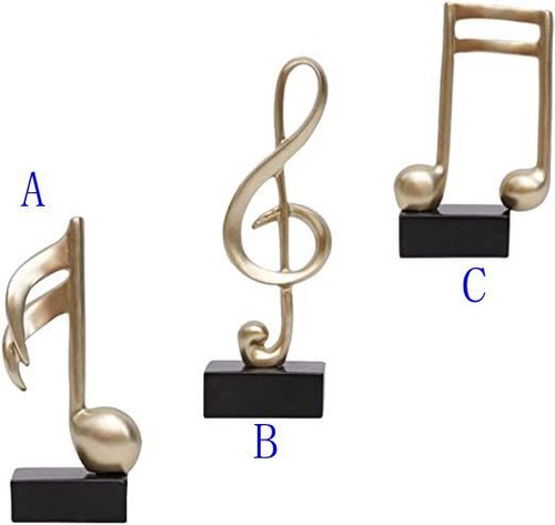 1 pieza de objeto decorativo nota musical, adorno de poliresina para decoración del hogar - Imagen 8 de 10