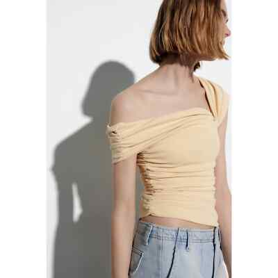 ZARA asymmetric light yellow top 2936/636 | eBay
