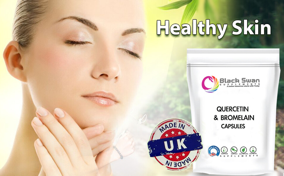 Quercetin & Bromelain 750mg Veg Capsules Immune System Swollen Joints