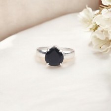 Black Onyx Gemstone 925 Sterling Silver Bohemian Jewelry Ring For All Occasion