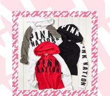 NEW Victoria's Secret PINK NATION Hoodie Sweatshirt Limited Edition Great Gift