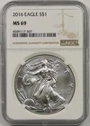2016 Silver Eagle Dollar $1 NGC MS 69 1 oz Fine Silver