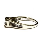 14k white gold .1.06ct princess diamond engagement ring 6.7g vintage illusion — photo 3