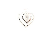 Sterling Silver 925 Cubic Zirconia Heart Pendant A5