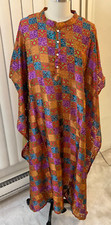 Brasso Velvet Kaftan Brown Purple NEW Print Tribal Women's Men's Unisex New Pool