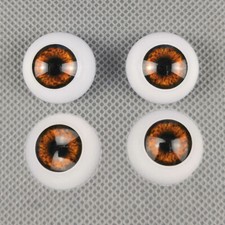 18mm Brown Reborn Eyes Half Round Acrylic Eyeballs For Reborn Baby Doll DIY Kits