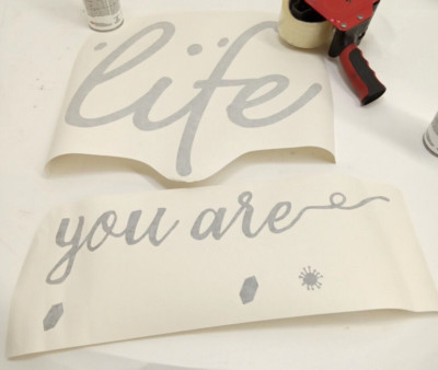 Design With Vinyl JER 14473 You Are Life Wall Decal 16'' x 40'' White/Black Words