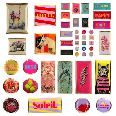 Love Plates Teller Schale Ablage Glasteller Deko Tischdeko bunt Schmuck Kekse