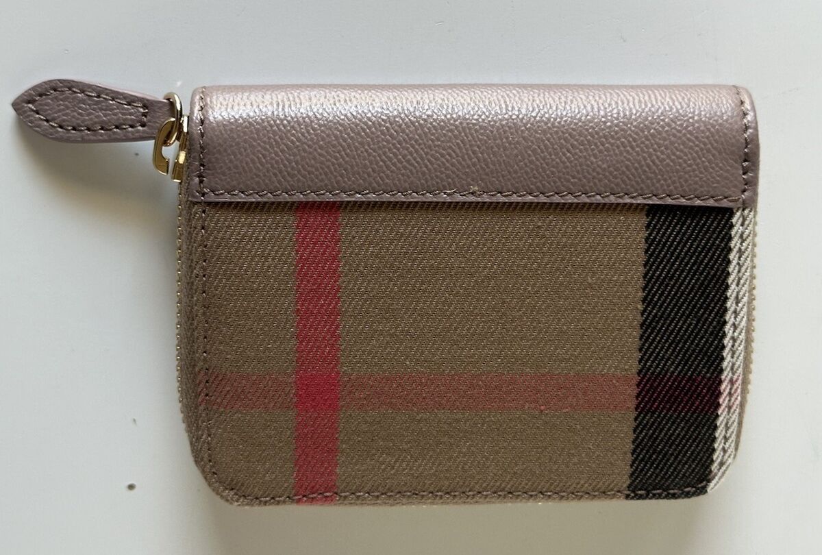 Burberry MN Zip Around Check Gray Mink/Brown Wallet 80845261 Burberry MN Zip Around Check Gray Mink/Brown Wallet 80845261