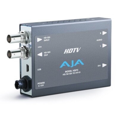  BILLIG AJA HDP2 HD-SDI/SDI zu DVI-D und Audio Mini Konverter UVP £505
