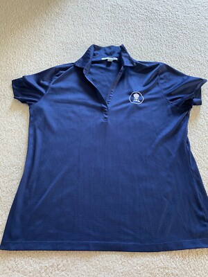 Official Weber Grills Women Short Sleeve Blue Collard Shirt XL