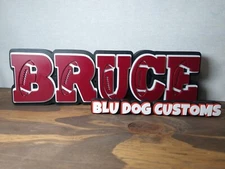 Custom Football Nameplate Personalized 3D Name Sign 3D Printed