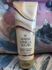 NEW Bath  Body works WARM VANILLA SUGAR Body Cream W/ Hyaluronic Acid 8 oz