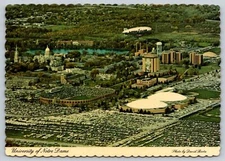 Goodyear Zeppelin Blimp Postcard University Notre Dame Campus Aerial David Berta