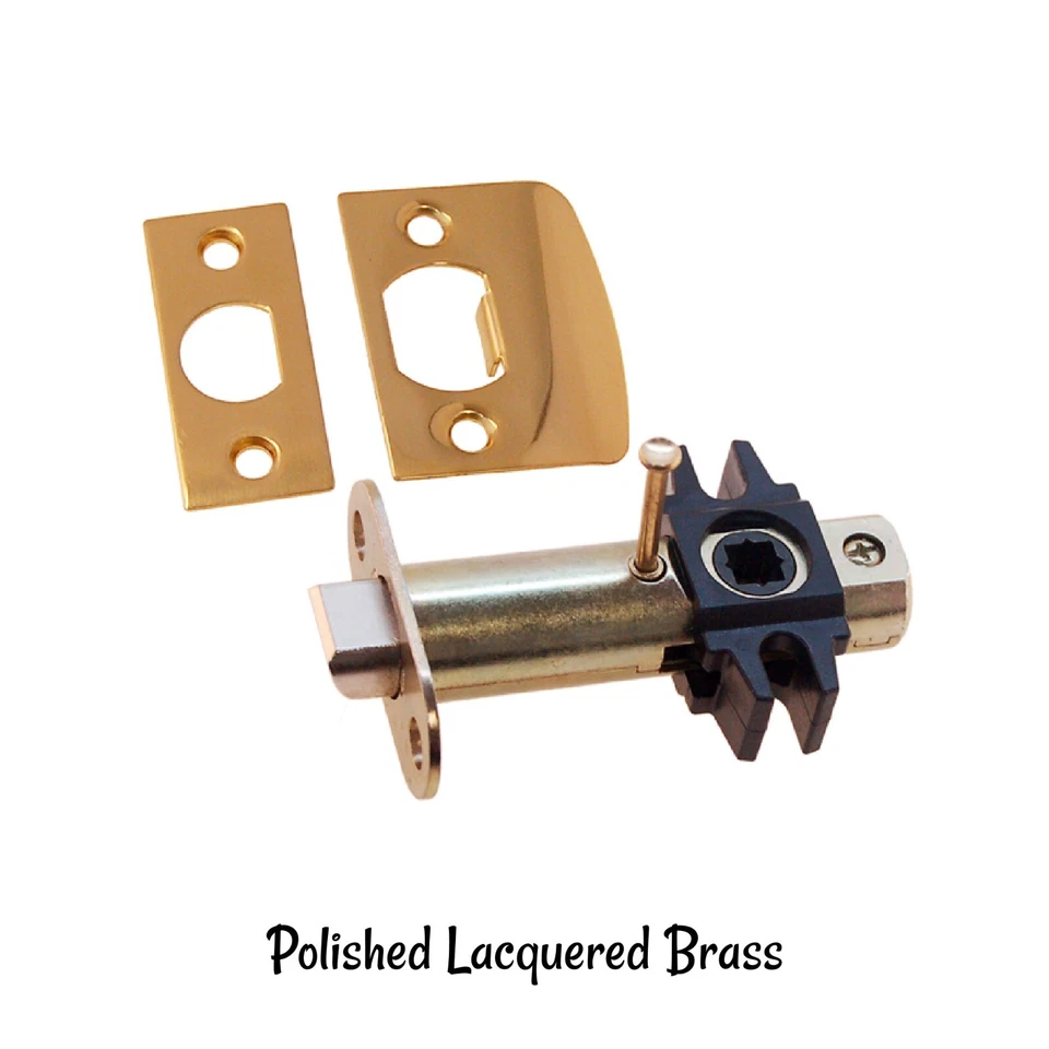 Cerradura de puerta de privacidad moderna para perillas antiguas 2-3/8" respaldo acabado cromado pulido Foto 3 de 4