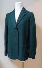 Holt Renfrew Vintage 60's Green Wool Blend Blazer Jacket M/L