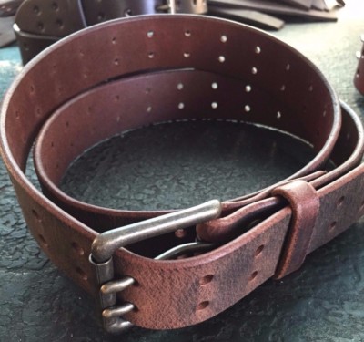 AMISH MADE WICKETT & CRAIG 1.5'' HEAVY DUTY REAL LEATHER WORK GUN HOLSTER BELT