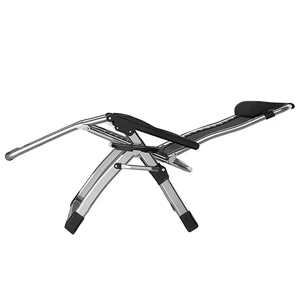 Gartenstuhl Liegestuhl Sonnenliege mit Auflage Metall SR11 schwarz gebraucht - Bild 2 von 4