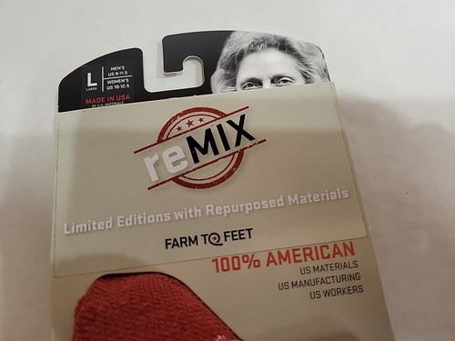 2pk Farm To Feet Remix Light Cushion 1/4 Unisex Crew Socks Collegiate Red Sz L - 第 3/4 張圖片