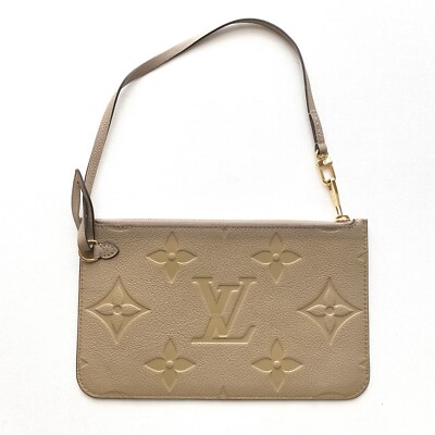 🔥NEW LOUIS VUITTON Monogram Empreinte Leather Large Pouch Wristlet❤️France  GIFT