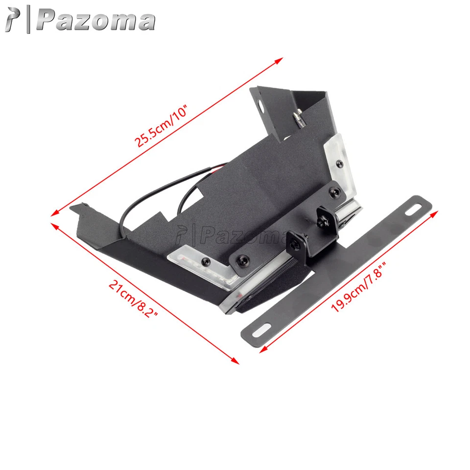 LED Motorcycle License Plate Brake Tail Light Turn Bracket For Benelli Leoncino - Image 2 of 4