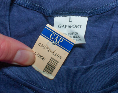 Vtg 90s Gap LS Pocket T Shirt Single Stitch New NWT Made in