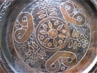 - Handcrafted Polish Folk Art Copper Inlay Wood Plate 12.5 Inch — photo 2