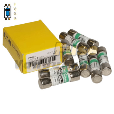 Boîte De 10 Fusibles Bussmann FNM-6/10 Temporisés - 6/10A, 250V AC, Protection Contre Les Surcharges
