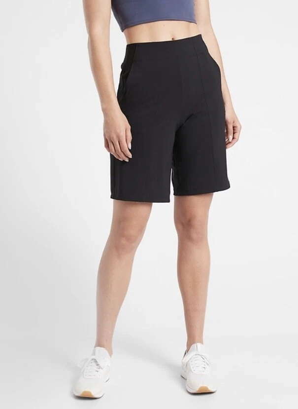 SHORTS BERMUDA ATLETA COSMIC EN NEGRO TALLA 8 NUEVOS CON ETIQUETAS - ¡NO MARCADOS!