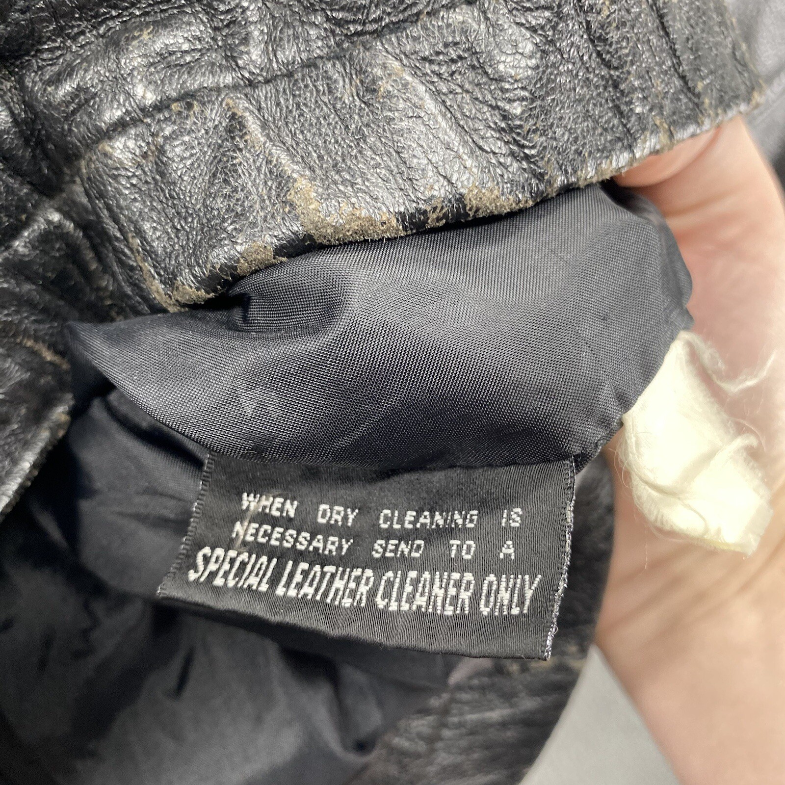 Wilsons Jacket Men Extra Large Black Leather Bike… - image 14