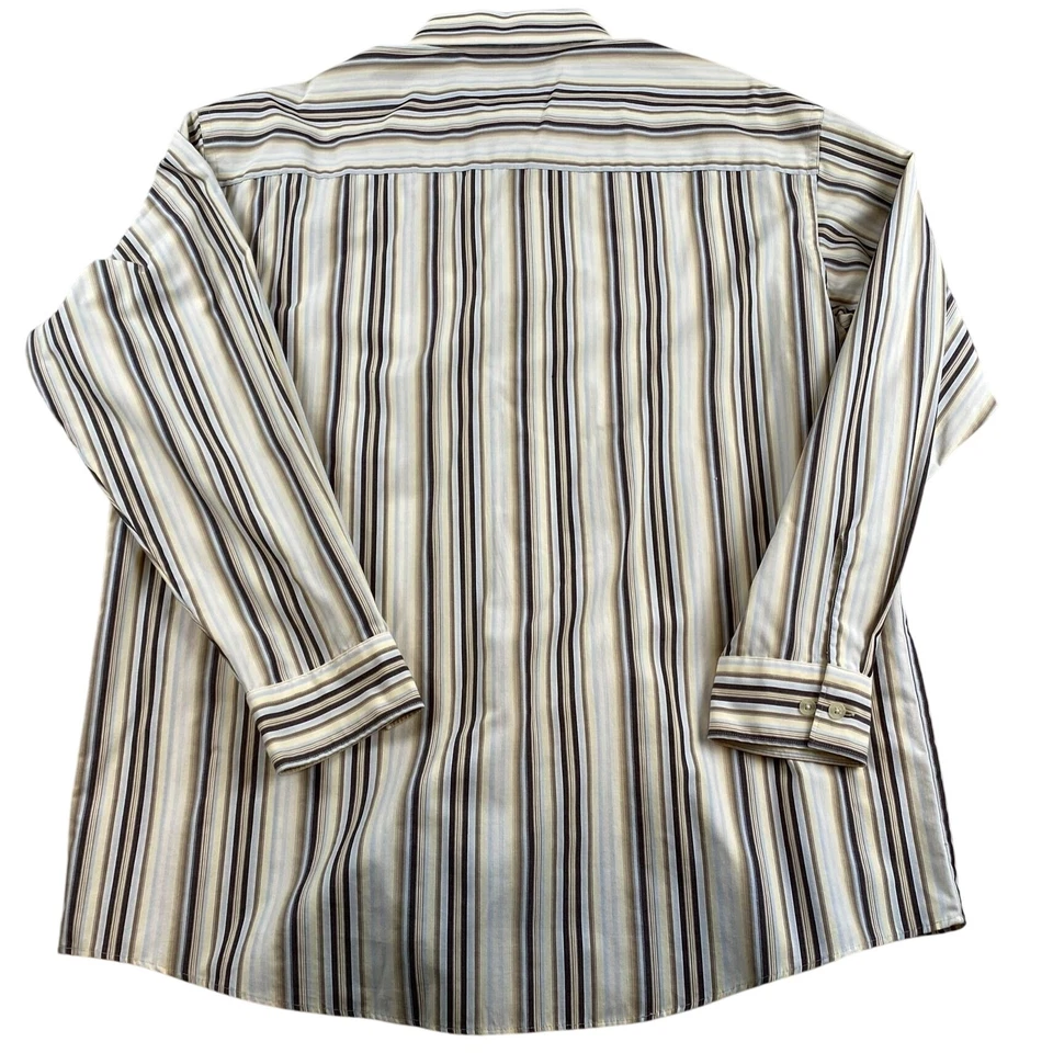 Camisa de vestir Kenneth Cole Reaction para hombre talla L a rayas manga larga Foto 2 de 4