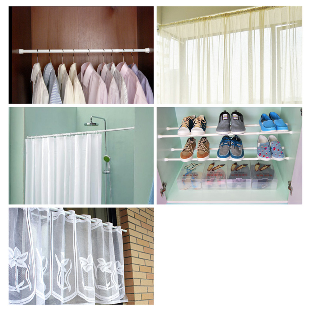 Spring Loaded Curtain Rail Extendable Grelly UK