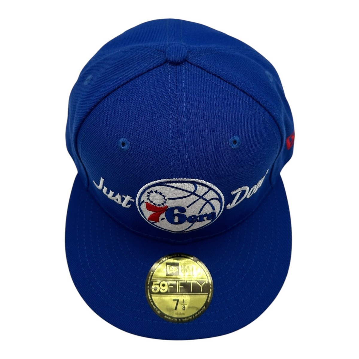 New Era X Just Don Philadelphia 76ers Hat Cap Size 7 1/8 Blue
