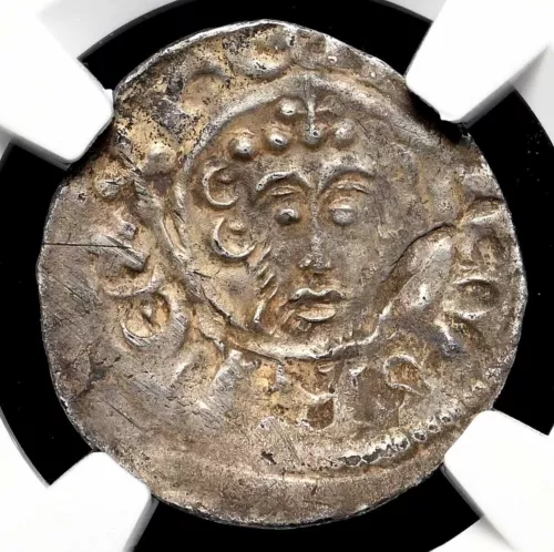 ENGLAND. John Lackland. 1199-1216. Silver Penny, S-1351, NGC AU50