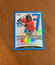 Keoni Cavaco 2019 Leaf Metal Draft Top Picks Blue Auto TP-KC1 Twins /30
