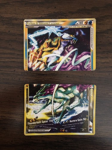 PSA 9 Raikou and Suicune Legend HGSS Unleashed Legend Complete Set Pokemon Card - Picture 2 of 5